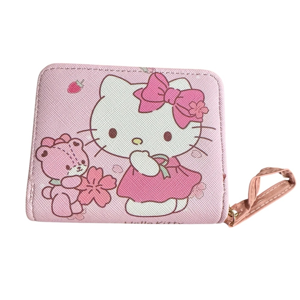 Hello Kitty Pink Wallet with Teddy Design
